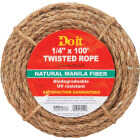 Do it Best 1/4 In. x 100 Ft. Natural Twisted Manila Fiber Packaged Rope Image 1